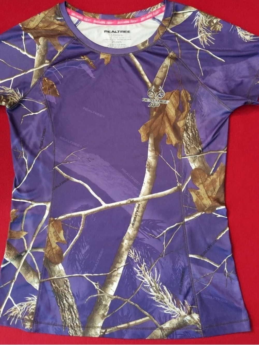 Realtree Purple Camo Short Sleeve Performance Tee
